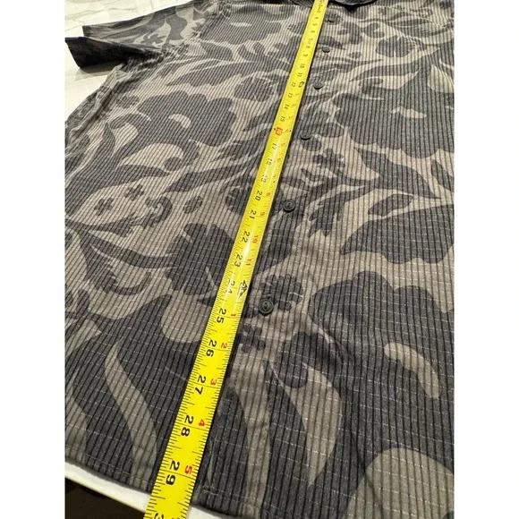 Roark Bless Up Mens XXL Short Sleeve Button Up Shirt Floral Stretch RW534 Gray - Picture 7 of 8